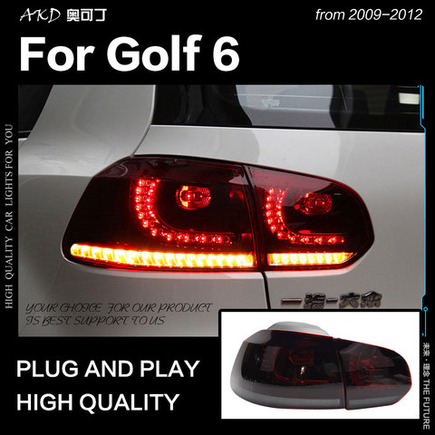 AKD – feu arrière pour VW Golf 6 2009 – 2012, phare LED DRL Dynami avec signalisation de freinage et de recul ► Photo 1/6