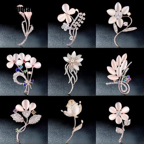 Baiduqiandu marque Styles assortis fleur plante forme opale broche broches mode bijoux accessoires Collections ► Photo 1/6