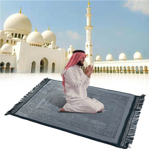 Épais Doux Musulman tapis de Prière Islamique Salat Musallah tapis de Prière tapis de priere l'islam Sajadah de Prière tapis gebedskleed ► Photo 1/6