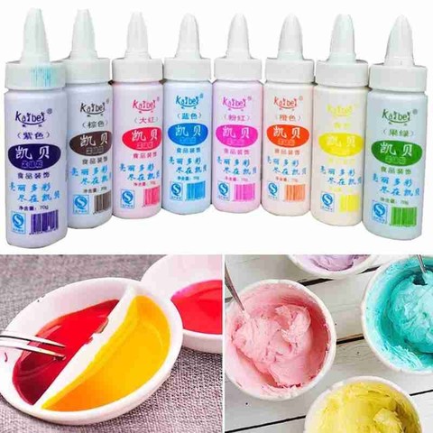 Nouveau autocollant de décoration pour gâteau, 8 saveurs, colorant alimentaire, Fondant, Macaron, Dessert, Kebab, poudre de Fruit, Pigment de cuisson, outils de couleur ► Photo 1/6