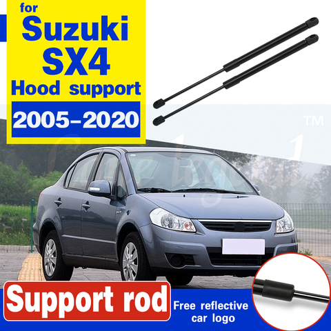 Support de levage de capot avant pour Suzuki SX4 2005 – 2022, 2 pièces, amortisseurs à gaz, tige de support ► Photo 1/6