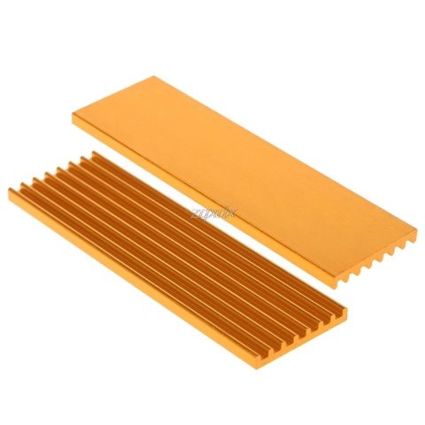 Radiateur de radiateur en aluminium de haute qualité pour disque à semi-conducteurs M.2 PCIE SSD 2280 70x22x3mm ► Photo 1/6