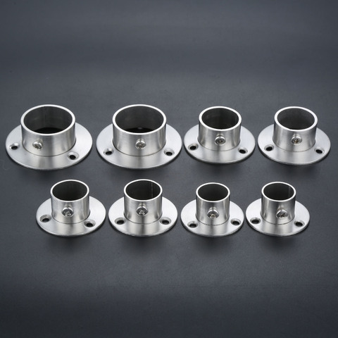 Support de bride de tige de garde-robe, balcon, garde-robe, Support de Rail, cintre de vêtements, tige de siège, Support de Tube 19mm/22mm/25mm/32mm 2 pièces ► Photo 1/6
