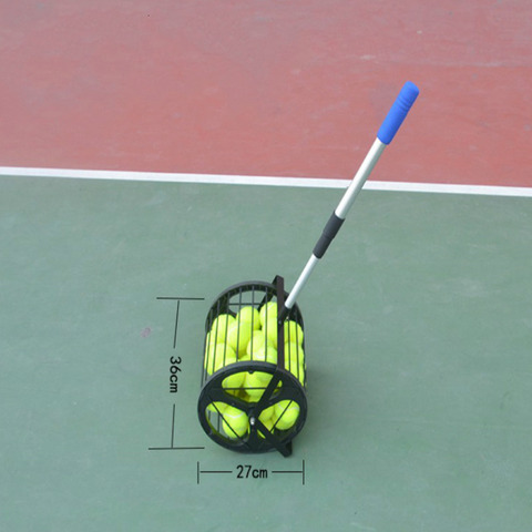 Panier de balles de Tennis réglable en hauteur, en acier inoxydable, capacité de 55 kg ► Photo 1/4