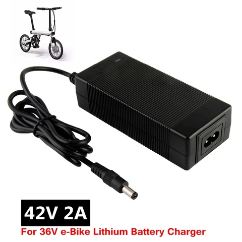 Chargeur de batterie 36V 2a, sortie 42V 2a, entrée 100 – 240 VAC, Lithium Li-ion, li-poly, pour vélo électrique série 10 36V ► Photo 1/6