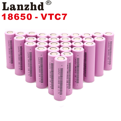 Pour samsung 18650 batteries 3300mah INR18650 3.7V batteries rechargeables Li ion lithium ion 18650 30a grand courant 18650VTC7 ► Photo 1/6