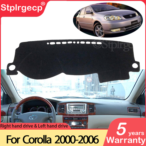 Pour Toyota Corolla E120 E130 2000 2001 2002 2003 2004 2005 2006 2007 Tapis Anti-dérapant Couverture De Tableau de Bord Cap Pad Pare-Soleil Accessoires ► Photo 1/6