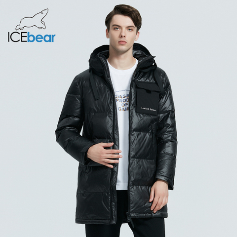 ICEbear 2022 haute qualité hommes décontracté à capuche veste nouveau hiver mi-long coton manteau marque hommes vêtements MWD20923I ► Photo 1/6