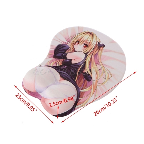 4 Styles dessin animé Anime 3D tapis de souris hanches poitrine conception créative Silicone tapis de souris créatif repose-poignet soutien livraison directe ► Photo 1/6