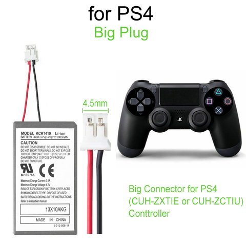 Batterie Rechargeable pour manette de jeu Sony PS4 dualshock 4 V1, 2000mAh, pour contrôleur sans fil, nouveauté ► Photo 1/6