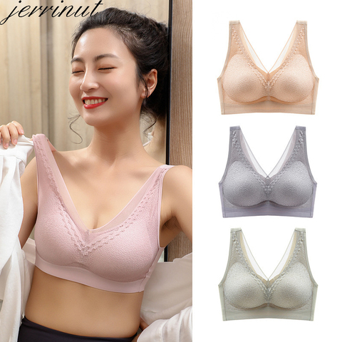 Sous-vêtements sans couture soutien-gorge refroidissement rassemble résistant aux chocs coussinet bralette Push Up soutien-gorge beauté dos doux intime gilet-style Thai Latex 6.0 ► Photo 1/6