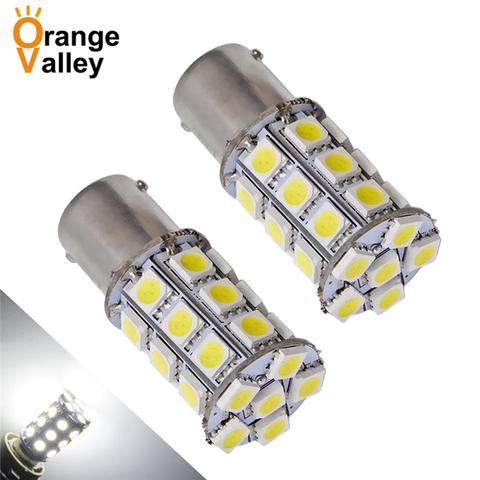 2 pièces 1157 BAY15D S25 P21W ba15s 1156 27 LED SMD 5050 voiture Auto feux arrière feux de stationnement antibrouillard feux arrière DC 12V ► Photo 1/6