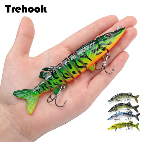 VTAVTA 12.5 cm 20g 9-segement Swimbait Pike Wobblers Crankbait leurre de pêche Multi Jointé Dur Appât Musquée Naufrage Isca Artificielle ► Photo 1/6