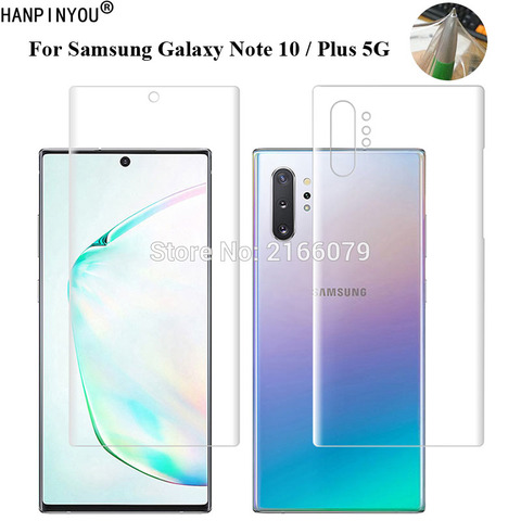 Film de protection d'écran souple en Hydrogel pour Samsung Galaxy Note 10, 9, 8, S10 Plus, 5G, transparent, Anti-traces de doigts, mat ► Photo 1/6