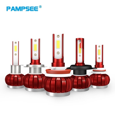 Ampoule principale automobile, 2 pièces, phare Led H3 H7 H8 H9 H11 9005 HB3 9006 HB4 9012 HIR2 H4 9003 Hi/Lo 9007 H13, FS35, 12000LM ► Photo 1/6