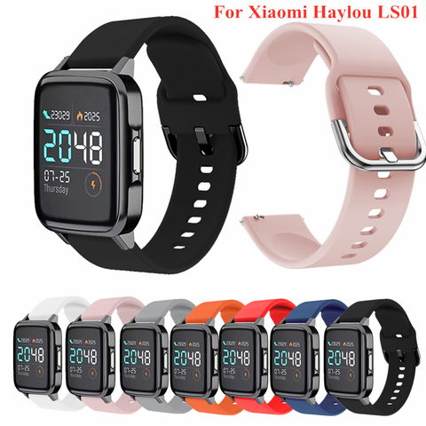 Bracelet en Silicone pour Xiaomi Haylou LS01 bracelet de remplacement de bracelet de montre intelligente bandes de Sport pour Haylou LS01 Correa ► Photo 1/6