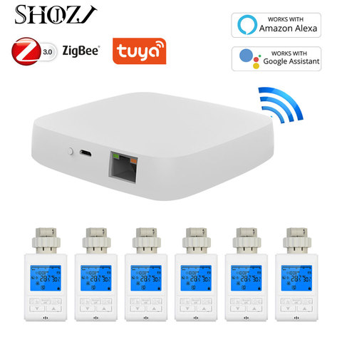 Zigbee – Thermostat de radiateur thermostatique, minuterie Programmable TRV pour radiateur, contrôle de la température ambiante ► Photo 1/6