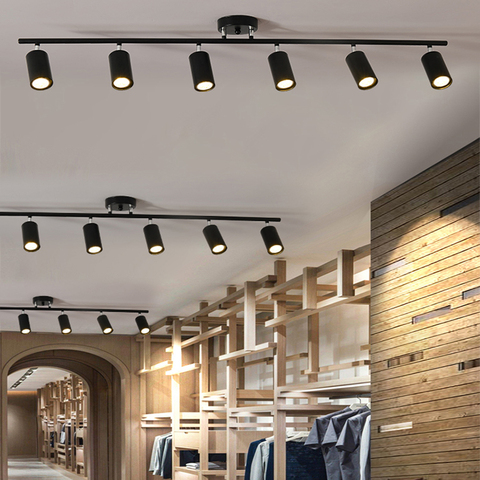 LED de plafond de Surface projecteur salon or éclairage sur rail lampes tête mobile spot moderne chevet luminaire mural ► Photo 1/6