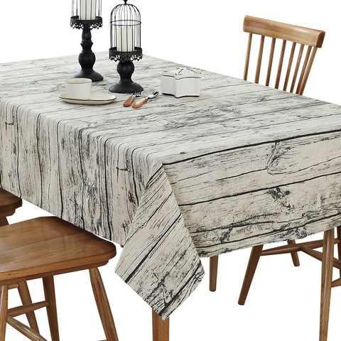 LOVRTRAL – drap de Table rétro en coton, imprimé de Grain de bois, serviette de Table en lin de riz, couverture décorative, décoration de cuisine et de maison ► Photo 1/6