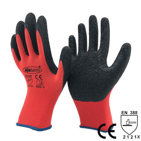 12 paires de gants de sécurité à poignée en Latex pour hommes ou femmes, gants de travail pour l'industrie de la Construction et du jardin en Polyester ► Photo 1/6