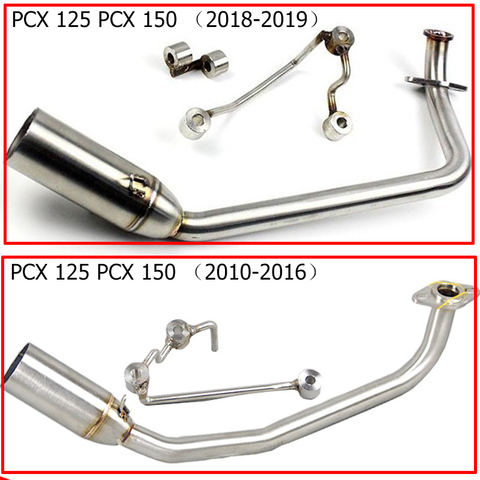 Ligne d'échappement avant modifiée avec tuyau à maillons moyens, pour moto Honda PCX sans lacet PCX 125 PCX125 150 2022-2010, 2016 ► Photo 1/6