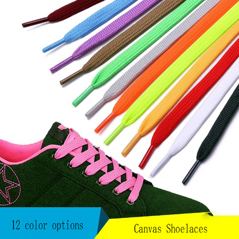 Lacets plats pour chaussures de Sport, 12 couleurs, 100cm, 1 paire ► Photo 1/6