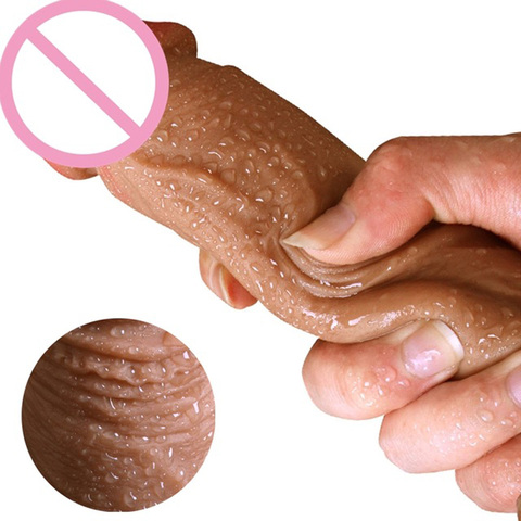 Godemiché de 7/8 pouces en Silicone pour femme, Phallus, énorme et réaliste, avec ventouse, pour stimuler le point G, jouet sexuel pour adulte ► Photo 1/6