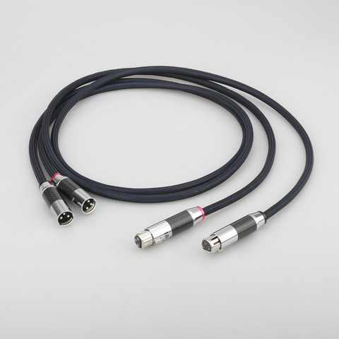 Audiacrast – câble Audio XLR A10 plaqué argent, câble Audio haut de gamme, connecteur XLR en fibre de carbone ► Photo 1/6