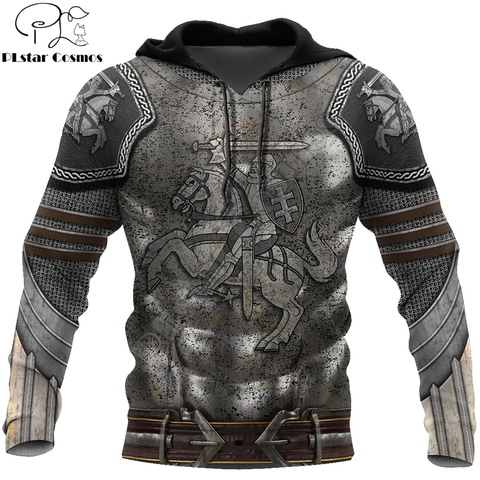 3D imprimé chaîne chevalier armure hommes à capuche chevaliers templier Harajuku mode veste pull unisexe sweat à capuche de Cosplay QS-007 ► Photo 1/6