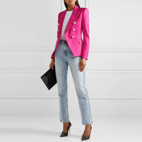 LMXOO – veste de costume à manches longues pour Femme, élégante, rose, bleu, blanc, noir, 2022 ► Photo 1/6