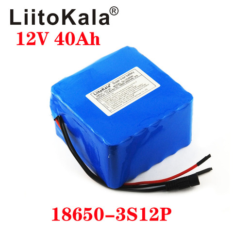 LiitoKala 12v batterie au lithium 20ah 30ah 40ah haute intensité grande capacité lampe au xénon moteur batterie de secours mobile ► Photo 1/5