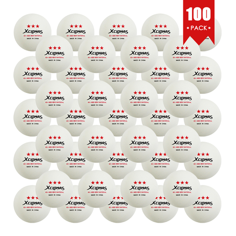 XC LOHAS – balles de Tennis de Table 3 étoiles, 40 + 2.8g, nouveau matériau ABS, balles de Ping-Pong en plastique, 30 50 100 pièces, balles d'entraînement ► Photo 1/6