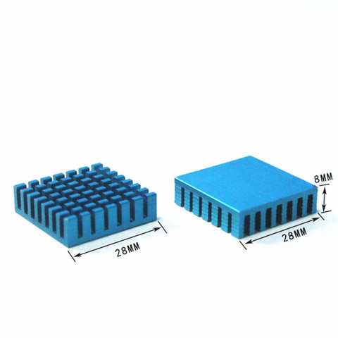 Dissipateur thermique en alliage d'aluminium, 2 pièces, 30mm, 28x28x8mm, puce CPU, radiateur de puissance ► Photo 1/5