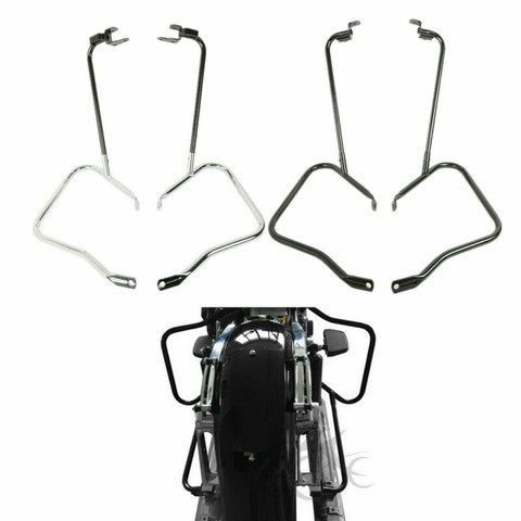 Sac de selle de moto sacoche de selle support barre de protection ensemble pour Harley Touring Road King FLHR 14-2022 ► Photo 1/6