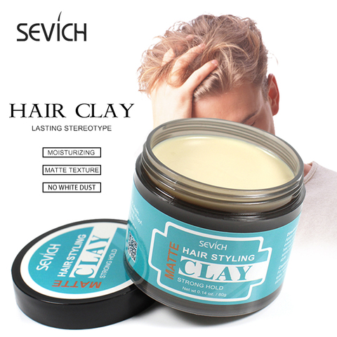 Sevich 80g coiffure mat cheveux argile durable stéréotype mat argile forte tenue facile lavage pratique lisse ► Photo 1/6