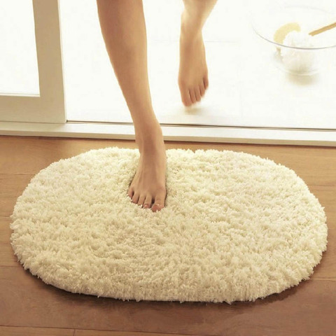 Tapis de salle de bain absorbant anti-dérapant tapis de bain doux mousse à mémoire de forme tapis de sol paillassons pour salon salle de bain tapis ovale tapete ► Photo 1/6