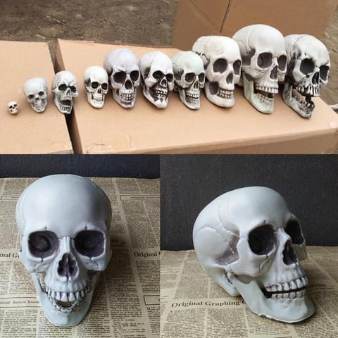 Statue de crâne d'horreur artificielle, 1 pièce, modèle de crâne d'horreur, squelette en os, décoration pour Bar, fête à la maison ► Photo 1/6