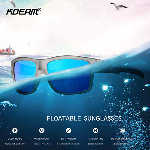 KDEAM – lunettes de soleil polarisées pour hommes, modèle innovant et flottant, forme carrée, pour le sport, le surf, la bateau, UV400, KD7077 ► Photo 1/6