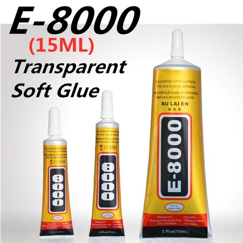 E8000 15ml forte colle liquide vêtements tissu en cuir transparent adhésif bijoux papeterie téléphone écran écouteur instantané ► Photo 1/6