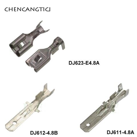 50 pièces 4.8 MM mâle ou femelle Auto sertissage fil Terminal en vrac connecteur électrique en laiton broches DJ623-E4.8A DJ612-4.8B DJ611-4.8A ► Photo 1/1