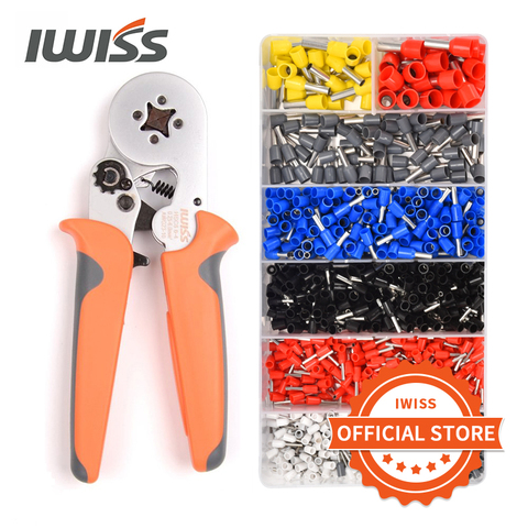 IWISS – Kit d'outils de sertissage HSC8 6-4, pince à cliquet auto-ajustable, 1200 pièces, manchon de connecteurs de bornes de fil ► Photo 1/6