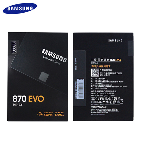 SAMSUNG – disque dur interne SSD, SATA, 2.5 pouces, 870 EVO, avec capacité de 250 go, 500 go, 1 to, pour ordinateur portable et de bureau, 100% original ► Photo 1/6