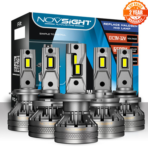 NOVSIGHT H7 A Mené des Ampoules De Phare De Voiture H4 H11 H8 H9 H1 H3 9004 9005 9006 9007 120W 22000LM Décodeur Auto Phare 6500K Phares Antibrouillard ► Photo 1/6