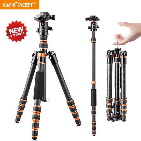 K & F Concept – trépied en Fiber de carbone, léger et Portable, pour appareil photo DSLR, photographie professionnelle, pour caméra Canon Sony ► Photo 1/6