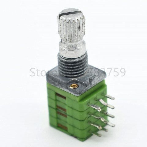 Potentiomètre de précision Audiophore R097 RD094A20, 4 canaux B100K axe fleur 15mm 12 broches ► Photo 1/5