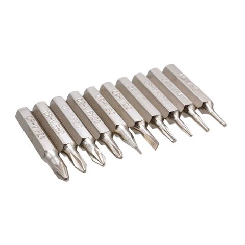 10 pièces 10 pièces 28mm Magnétique CR-V Tournevis de Précision PH00 PH0 Z1 Z0 3.0 2.0 1.0 T5 T4 0.8 Multifonctionnel Hexagonal Torx Tête ► Photo 1/5