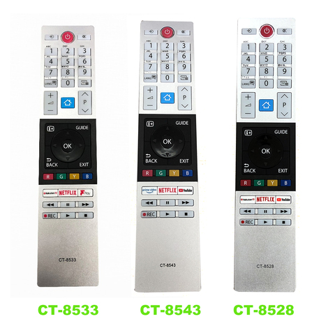 NOUVEAU Remplacement Pour Toshiba TÉLÉVISEUR HD à DEL Télécommande TV CT-8533 CT-8543 CT-8528 ► Photo 1/6