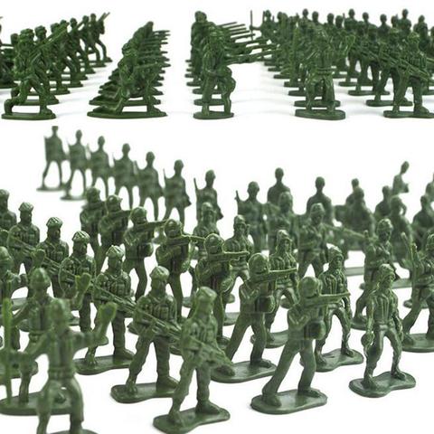 Mini figurines de soldats militaires classiques, 100 pièces, modèles de jeu, décor de bureau, armée pour enfants, jouets cadeaux, accessoires pour enfants ► Photo 1/6