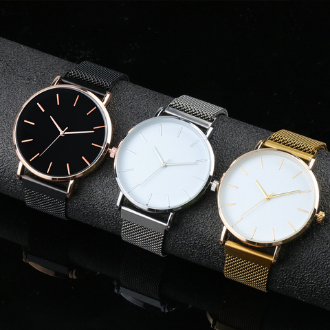 Montre minimaliste en cuir pour hommes, sans LOGO, cadran fin, ceinture, mode, horloge simple, mouvement à Quartz, bon marché ► Photo 1/6