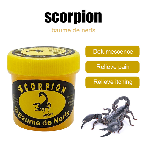 Plâtre médical venin de Scorpion, 30 grammes/boîte, puissant soulagement de la douleur des articulations, du dos, du genou, rhumatismes, arthrite, baume, soins de santé ► Photo 1/6